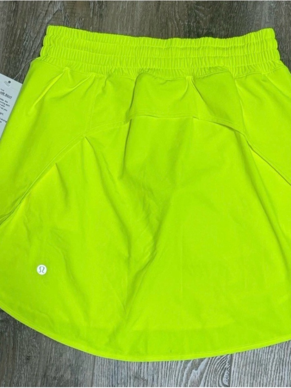 NEW- Lululemon athletica Neon Yellow HR Skirt (Running/Tennis/Pickleball)